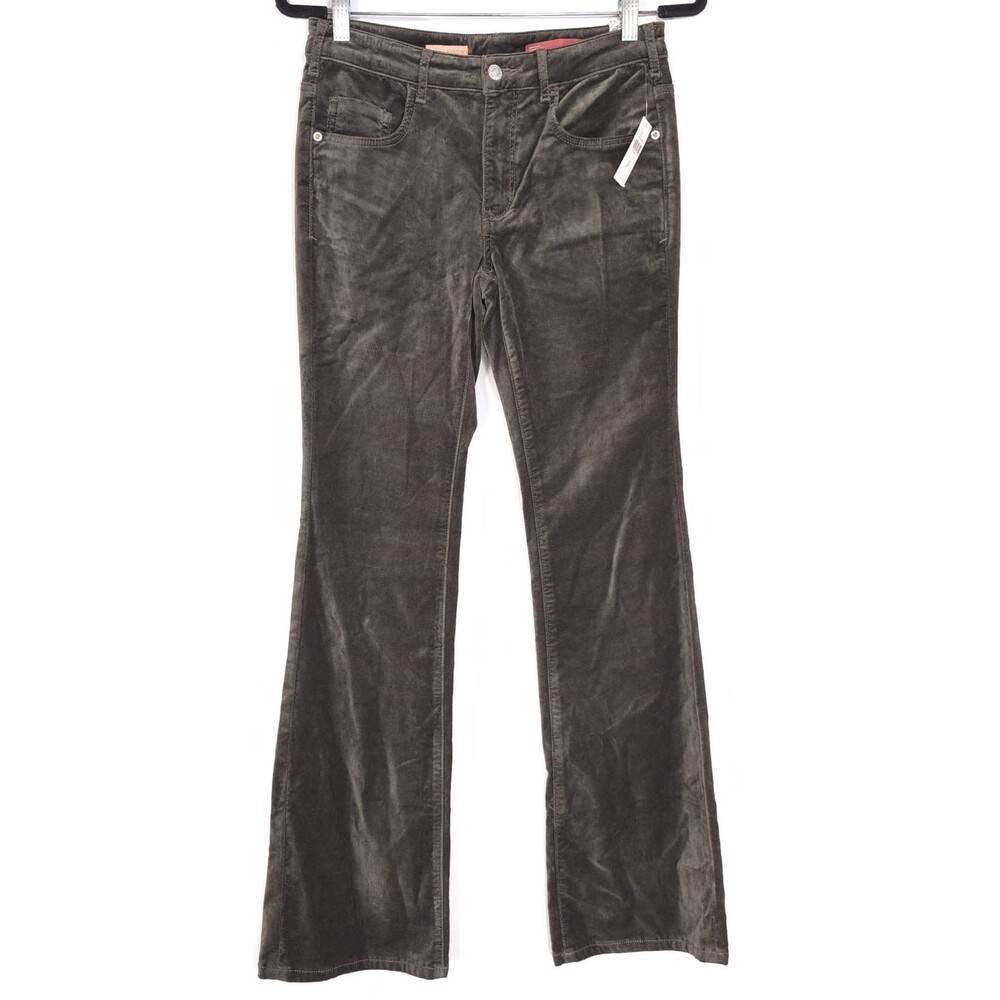 ANTHROPOLOGIE PILCRO New Brown Bootcut Flare Jeans 27 Stretch Velvet Women's